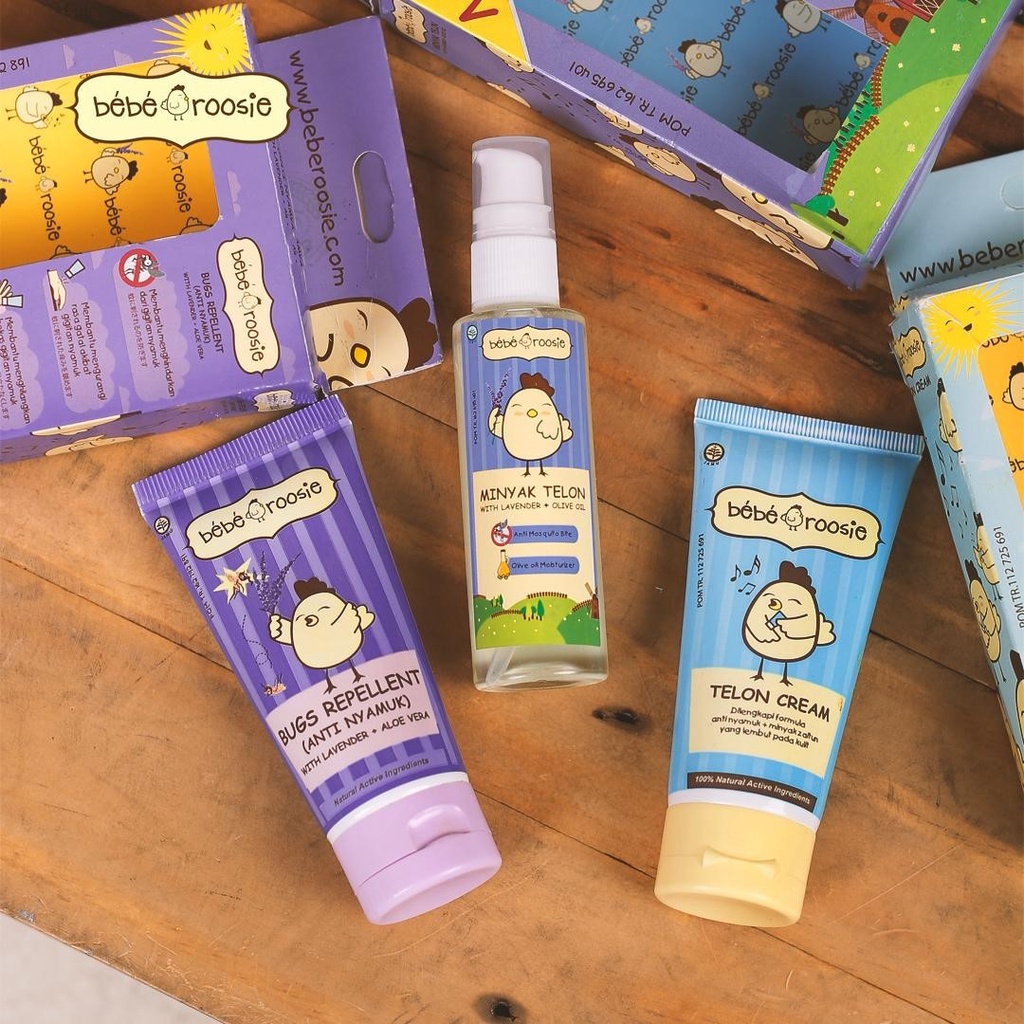 Bebe Roosie Bugs Repellent | Lotion Cream Anti Nyamuk | Minyak Telon