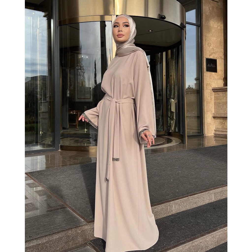 Gamis Abaya Turkey Polos Wanita Busui Simple Terbaru Cantik Size M L XL XXL XXXL 4XL 5XL