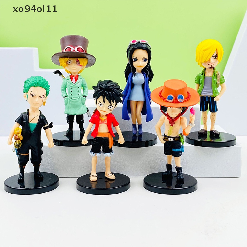 Xo 6pcs/set Anime Figure PVC Luffy New Action Collectible Model Decorations OL