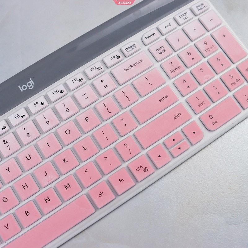 Mk470 Cover Keyboard Untuk Logitech MK470 K470 K580 Kabel Set Silikon Pelindung Kulit Case Film Inggris Warna-Warni Hitam Aksesoris [ZXL]