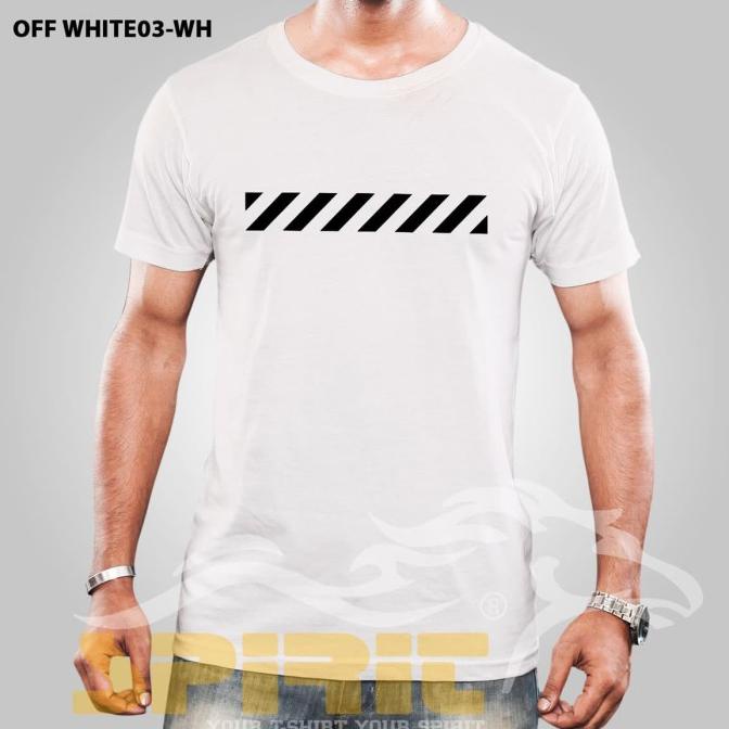 KAOS OFF WHITE LINE PRIA WANITA TERBARU GROSIR SATUAN MURAH BIG SIZE