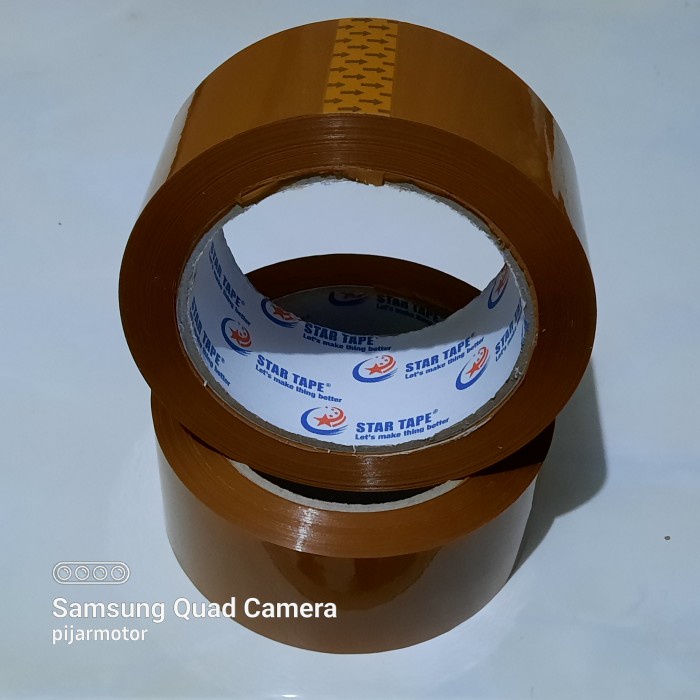 

#@#@#@#@] Ban Plastik Isolasi Lakban Star Tape 45mm x 100 Yard Coklat Cokelat