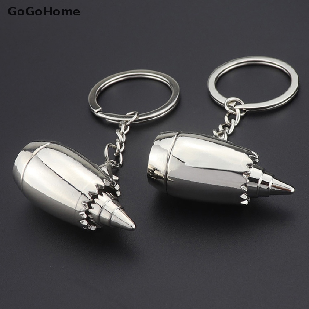 Gog New Logam 3D Aviation Plane Model Mesin Gantungan Kunci Mini Jet Engine Keyrings Hadiah N