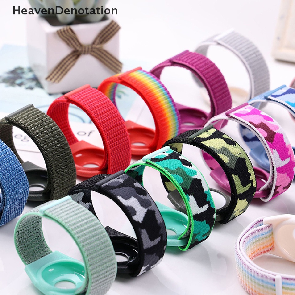 [HeavenDenotation] Gps Tracker Case Untuk Apple Airtags Case Pelindung Anti Hilang Dengan Gelang Nilon HDV