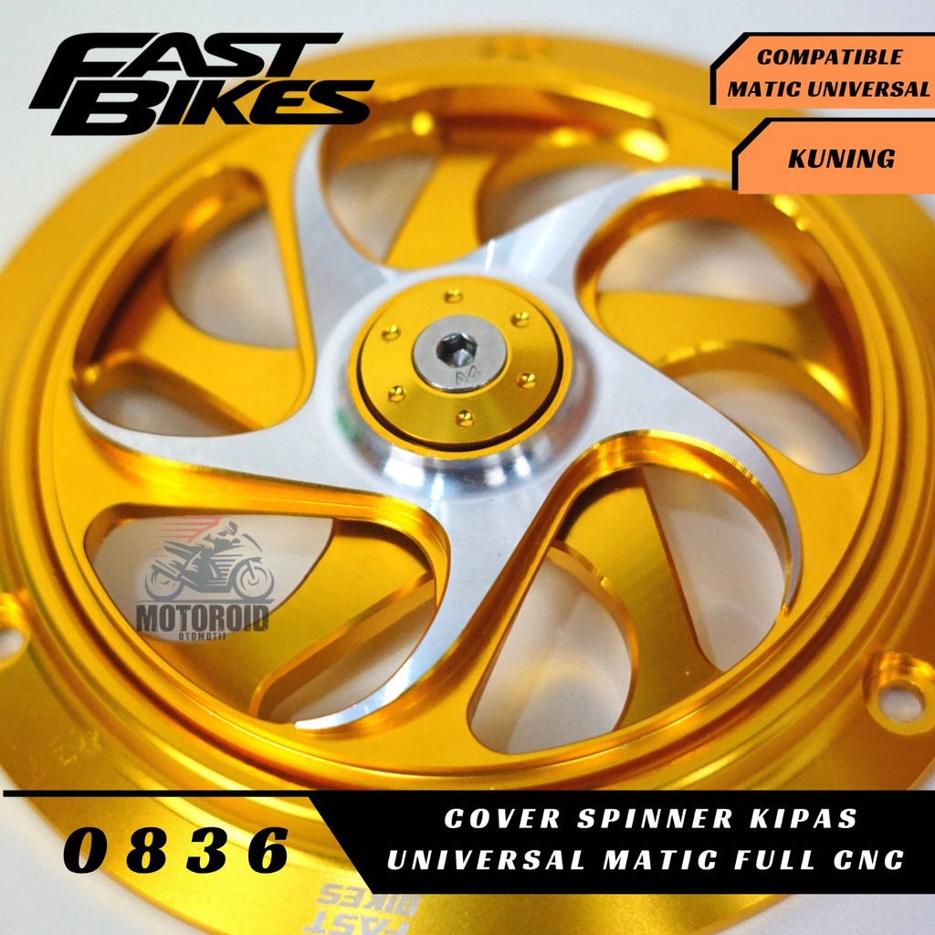 Cover Spinner Kipas Universal Matic Full CNC fan kipas fastbikes vespa spiner sprint primavera lx s125 beat mio