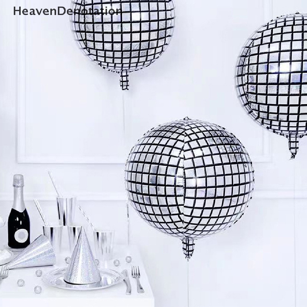 [HeavenDenotation] 2pcs/set Balon Bola Disko 22inch Ballon 80s Disco Dance Party Decor Balloon HDV