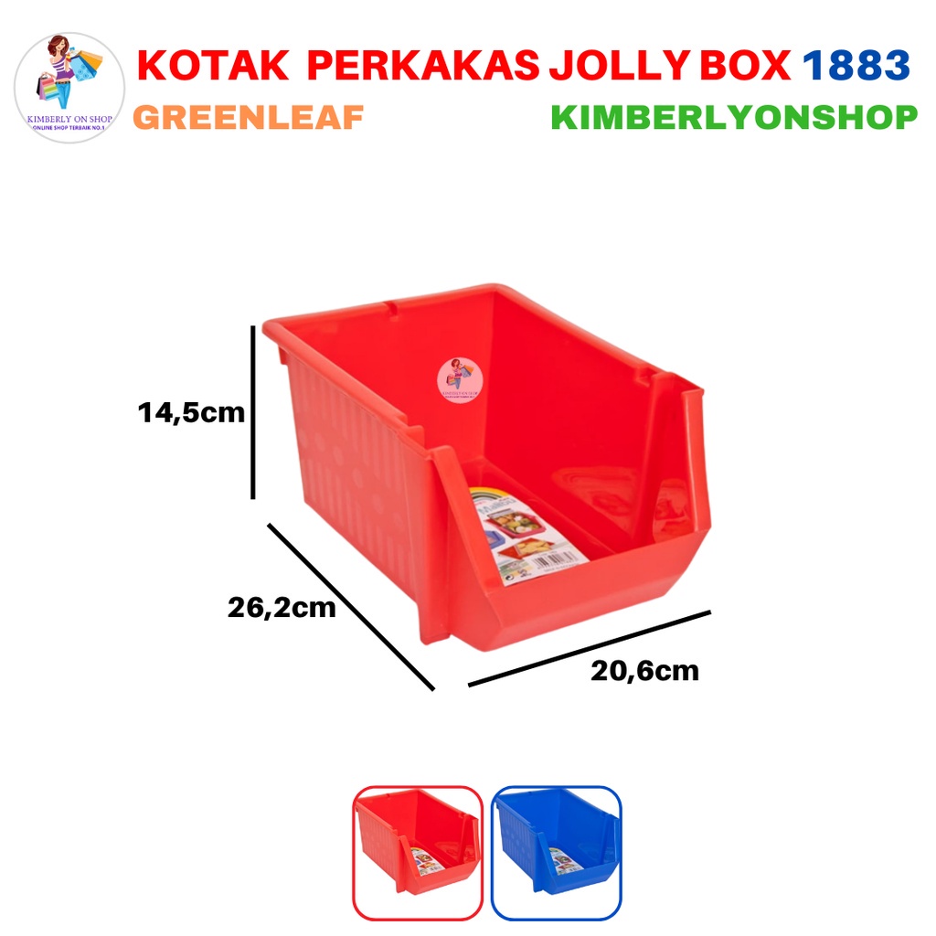 Kotak Perkakas Sparepart Case Serbaguna Jolly Box 1883 Green Leaf