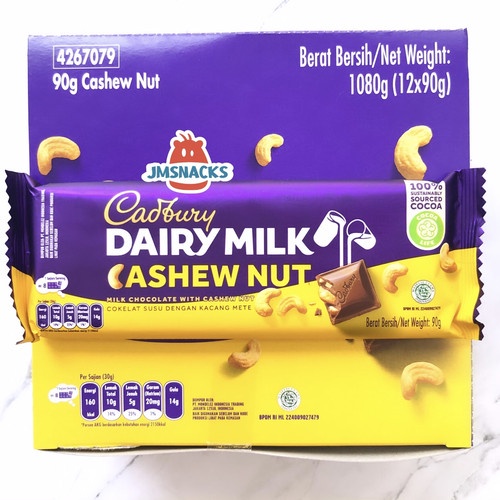 

CADBURY Chocolate Dairy Milk Cashew Nut Pack 90gr