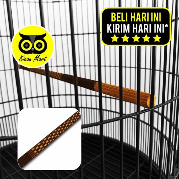 Tangkringan Bakar Motif Catur Kombinasi Semi Amplas Tangkringan Sangkar Kandang Burung Murai Batu Kacer Poksay Jalak Tangkringan Ujung Polos Tengah Kombinasi Bakar Amplas