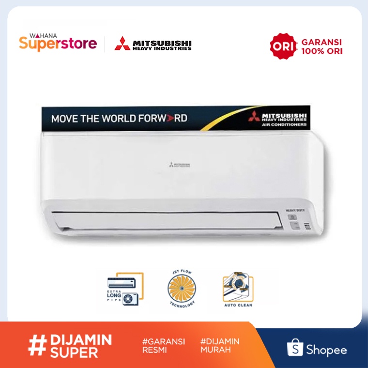 Mitsubishi AC Split Dinding Standard Thailand 1/2 PK ( 0.5 PK ) - SRK05CR-S3 | SRK05CRS3 | 05CRS3 | 