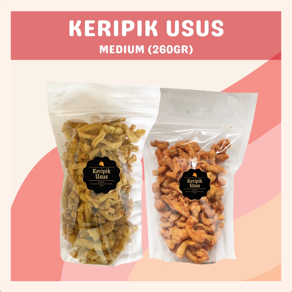 [DELISH SNACKS] Keripik Usus (M) 260gr / Snack Cemilan / Camilan Asin Gurih