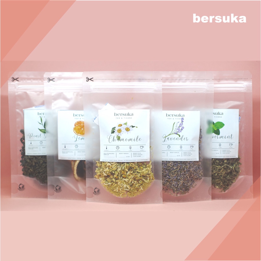 

Tea & Tisane - Teh Bunga Chamomile / Lavender / Peppermint / Pearl Green Tea - Teh Hijau / Dried Lemon