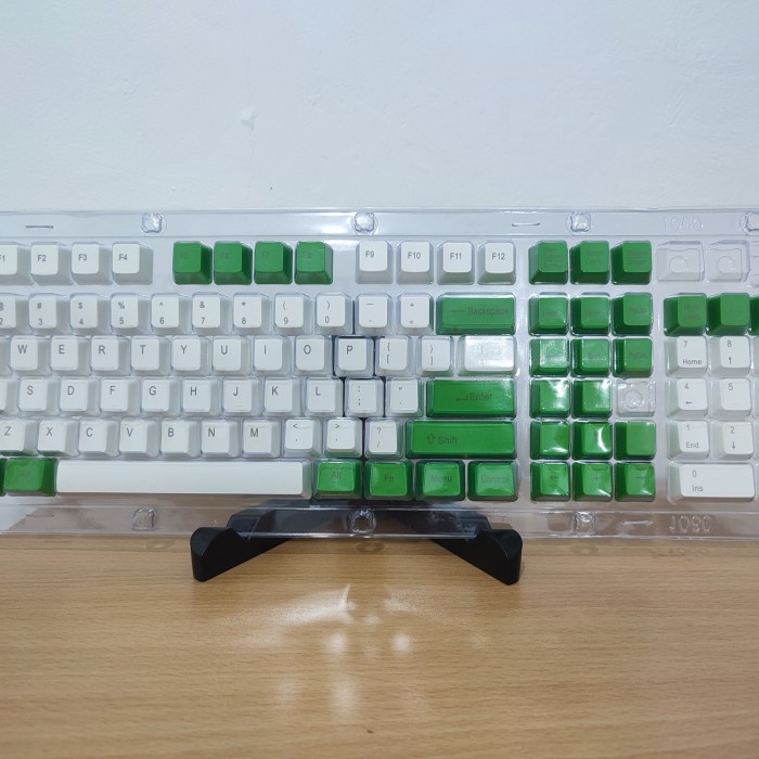 CLEARANCE KEYCAPS PBT SINGLE SHOT YELLOW GREEN DARK &amp; LIGHT CHOCOLATE