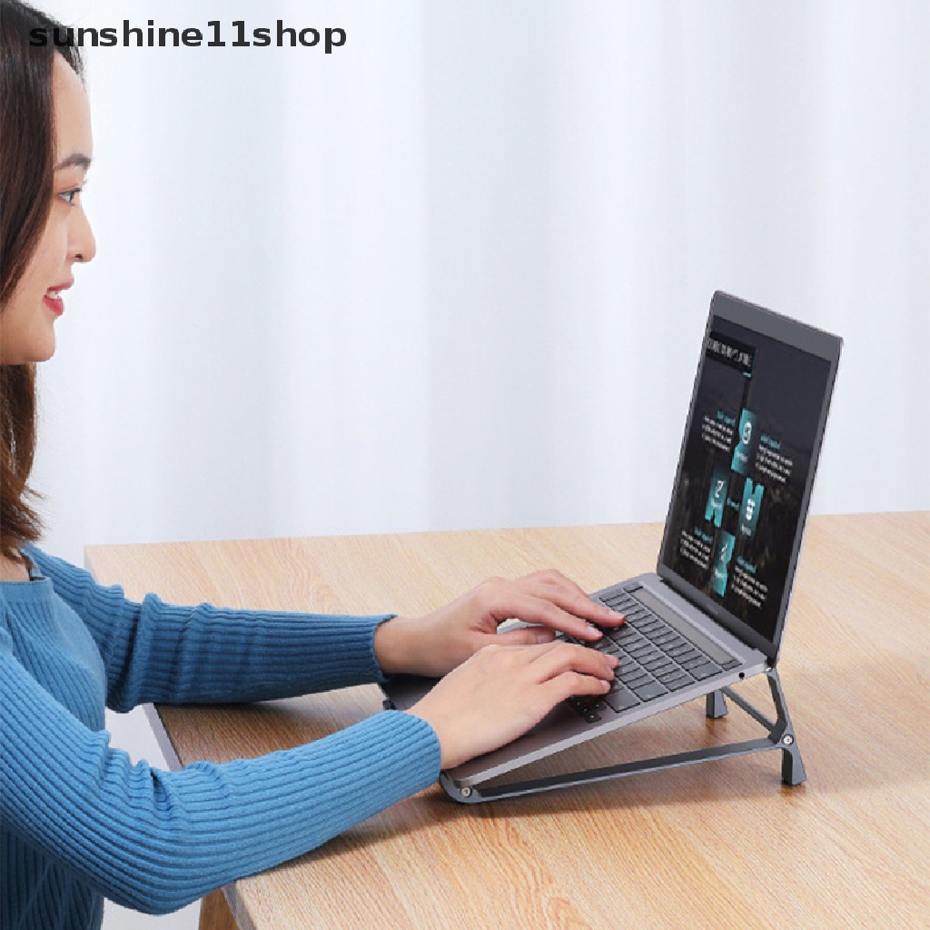 Sho 1Pc Aluminium Alloy Laptop Stand Portable Detachable Pendingin Komputer Berdiri N