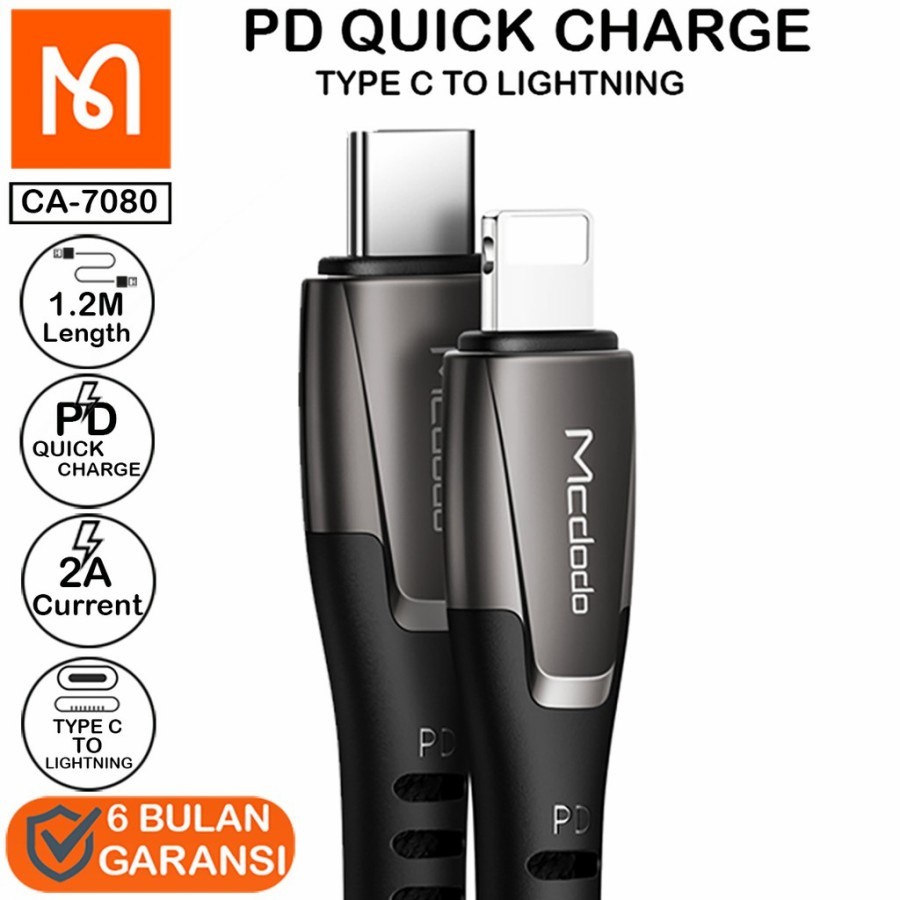 MCDODO CA-7080 Kabel Iphone PD Type C To Lightning Quick Charge 2A