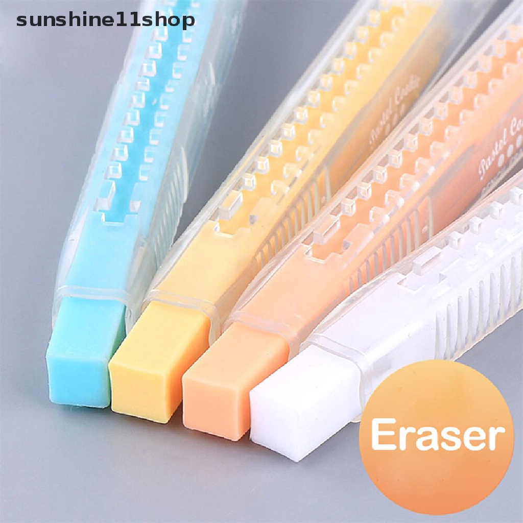 Sho Creative Pen-shaped Pressed Retractable Pencil Eraser Detail Erasing Art Eraser Replaceable Refill Paing Persediaan Penghapus Karet Wrig Bebas Debu N