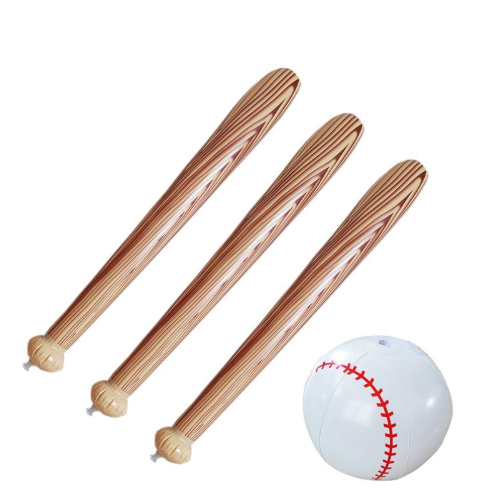 REBUY Rebuy Inflatable Baseball Bat Club Games Mainan Anak PVC Mainan Tiup Dekorasi Rumah Pesta Perlengkapan Perjamuan Memegang Balon Dekorasi Pernikahan Baseball Bat Toy