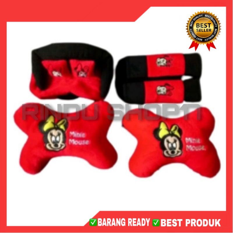 (RS)bantal mobil 3in1/bantal mobil karakter BANTAL SHEET BELT MOBIL BANTAL CAR