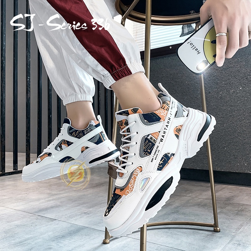 [OOS] Sepatu Sneakers Pria Sport Motif Keren Buat Nongkrong Kualitas Import Premium -336