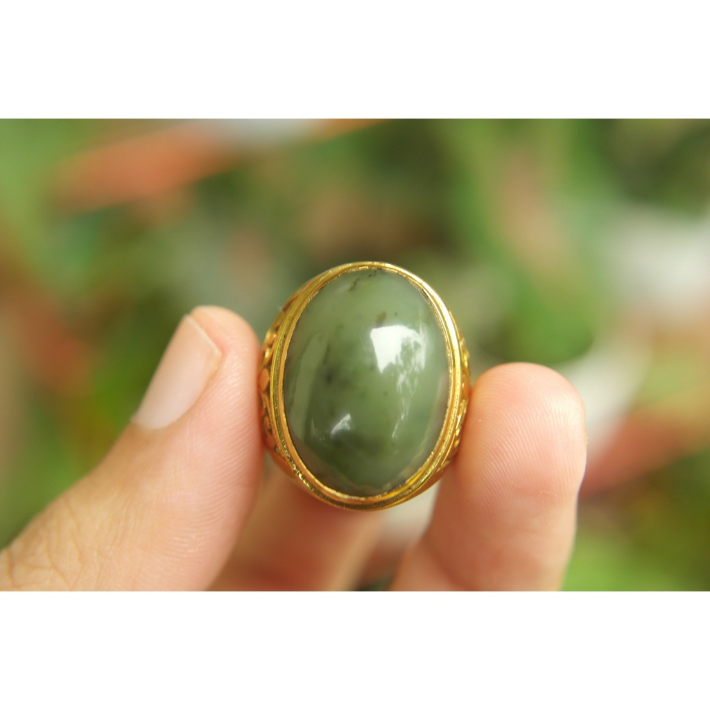 Natural Giok Aceh Ring 8 Kode Y470