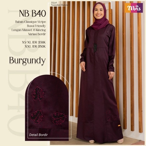 Gamis Nibras NB B40 Burgundy