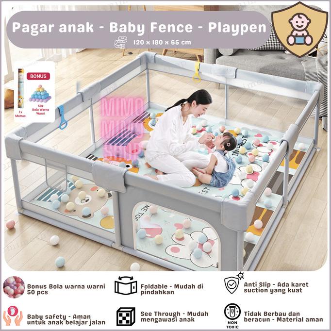 PAGAR BAYI ANAK / KOLAM TEMPAT BERMAIN MANDI BOLA - PLAYPEN PENGAMAN
