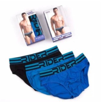 [ISI 3] CD Pria RIDER 762 Aneka Warna / Celana Dalam Pinggang Karet R762B S-XL / Pakaian Dalam Laki-laki  - sckmenwear GROSIR