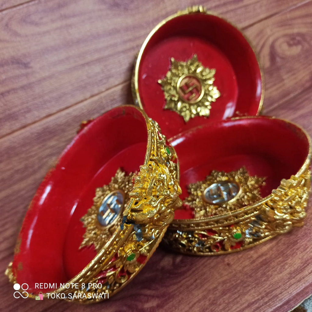 Hiasan Bali Bokor Viber Merah Swastika Asli Bali