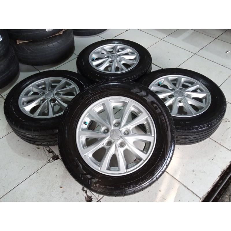 Velg Mobil Bekas OEM Luxio Ring 15 Pcd 5x114,3 + Ban 195 65 R15 PNP Grand max Apv new Carry L300 Lux