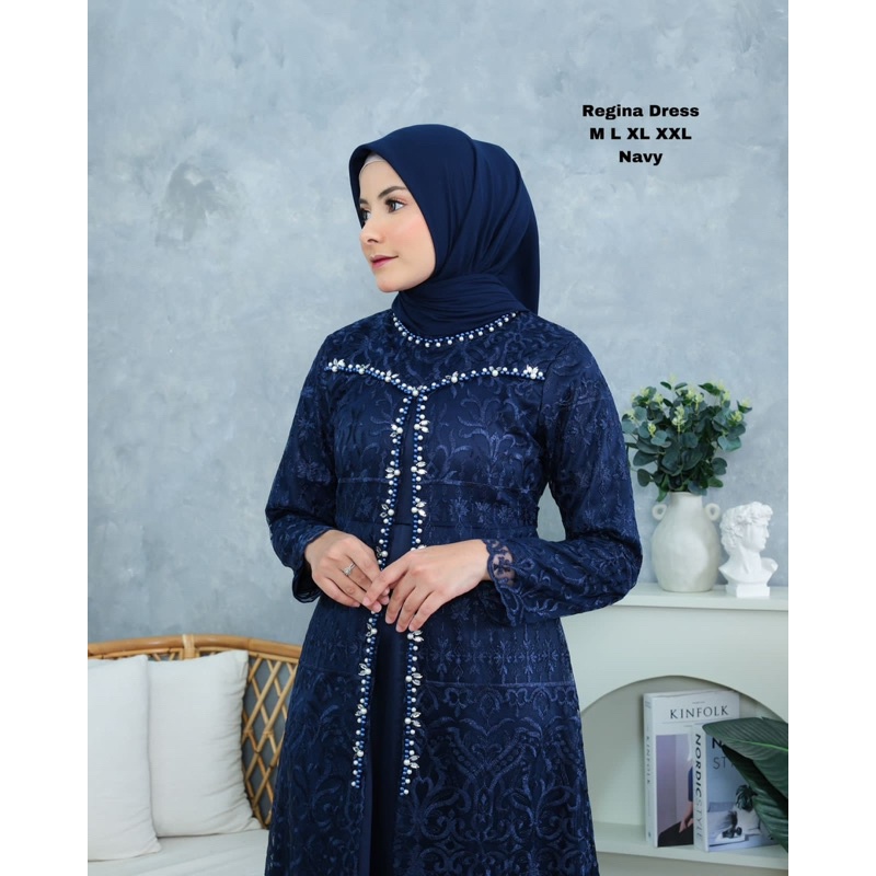 AZURAH SCRAF // GAMIS MODERN / GAMIS REGINA KEBAYA WISUDA MODERN / DRESS PESTA BROKAT / GAMIS KONDANGAN TERBARU BAHAN TILE MIX VELVET / DRESS KEBAYA PAYET MEWAH /GAMIS PAYET MODERN