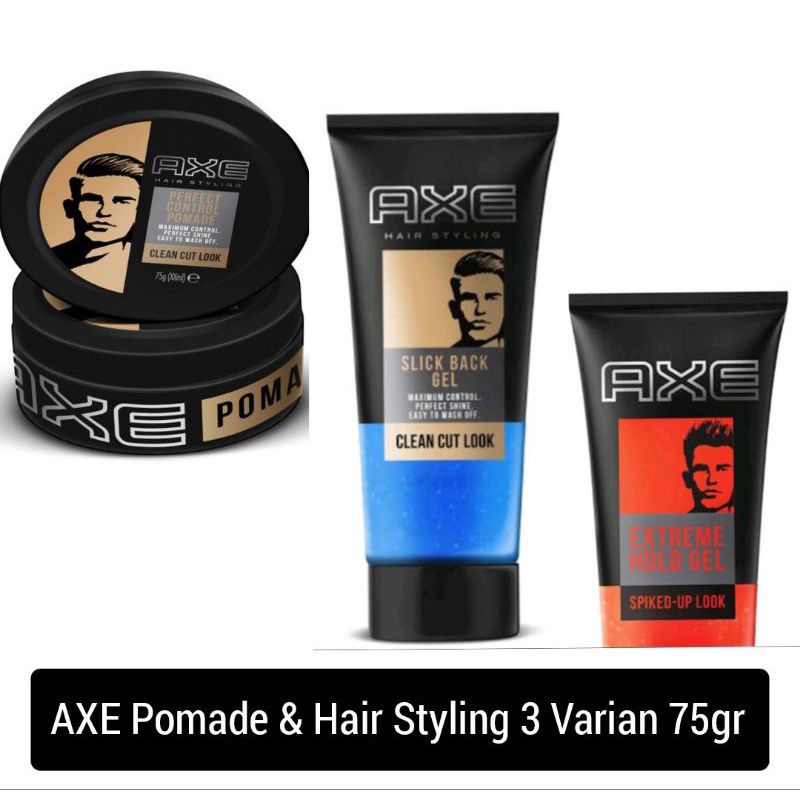 Axe Pomade &Axe hair styling SLICK back gel blue 75gr