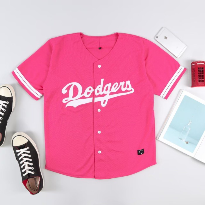 Bisa COD Baju Baseball Jersey Baseball DODGERS wanita/pria Original Asli