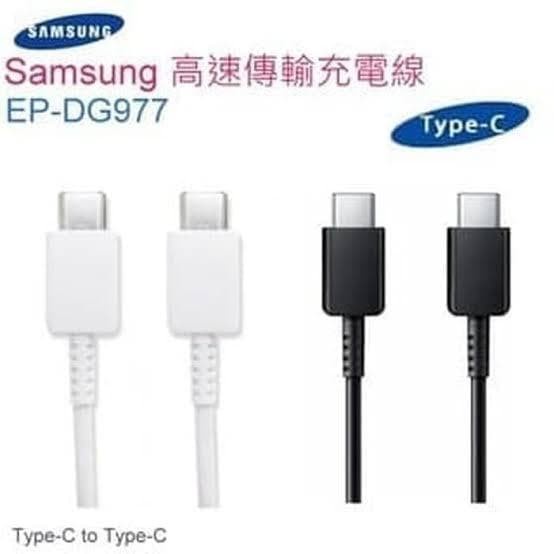 kabel data Samsung tipe C to C original 100% Fastcharging type C 3A