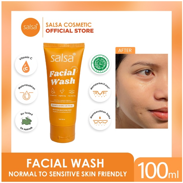 SALSA Facial Wash - Gentle and Mild (Sabun Pembersih Wajah untuk Semua Jenis Kulit)