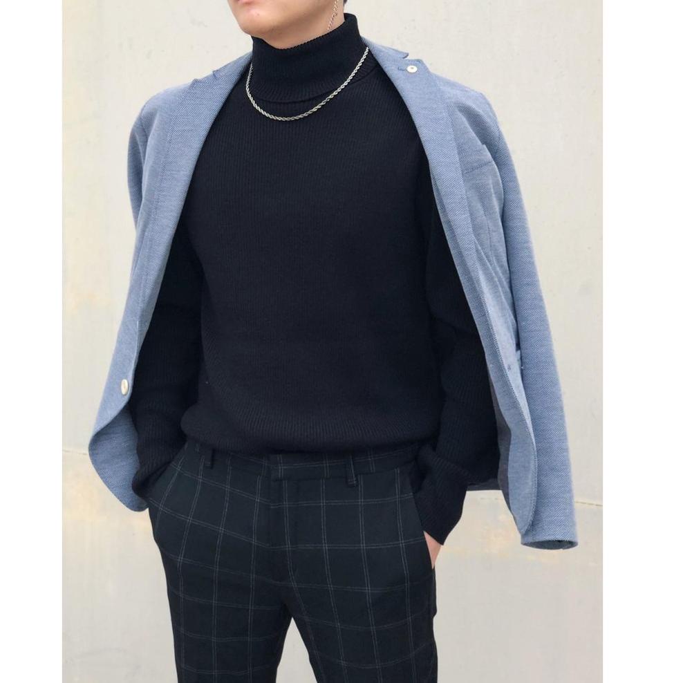 Langsung Kirim Zion Men Turtle neck pullover - Turtle neck pria