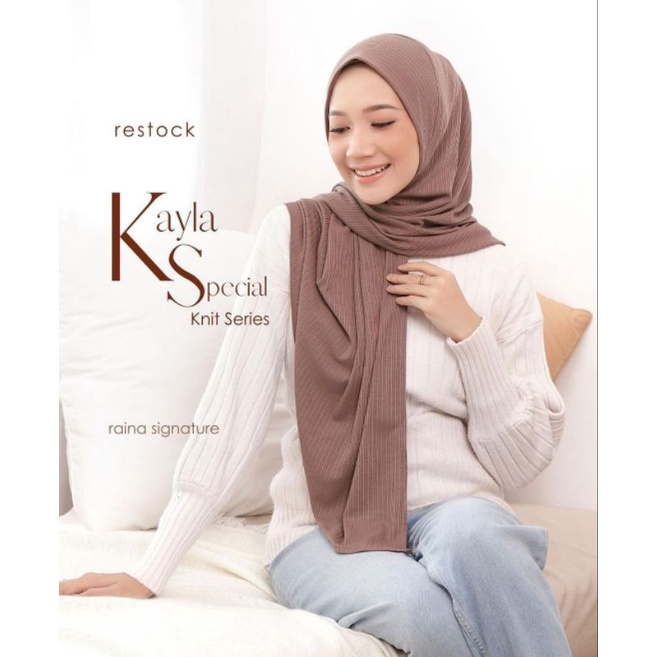 KAYLA KNIT hijab instan daily by Raina Signature