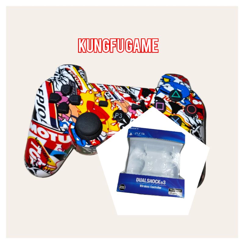 Stik op ps3+pack/stik ori pabrik ps3 motif