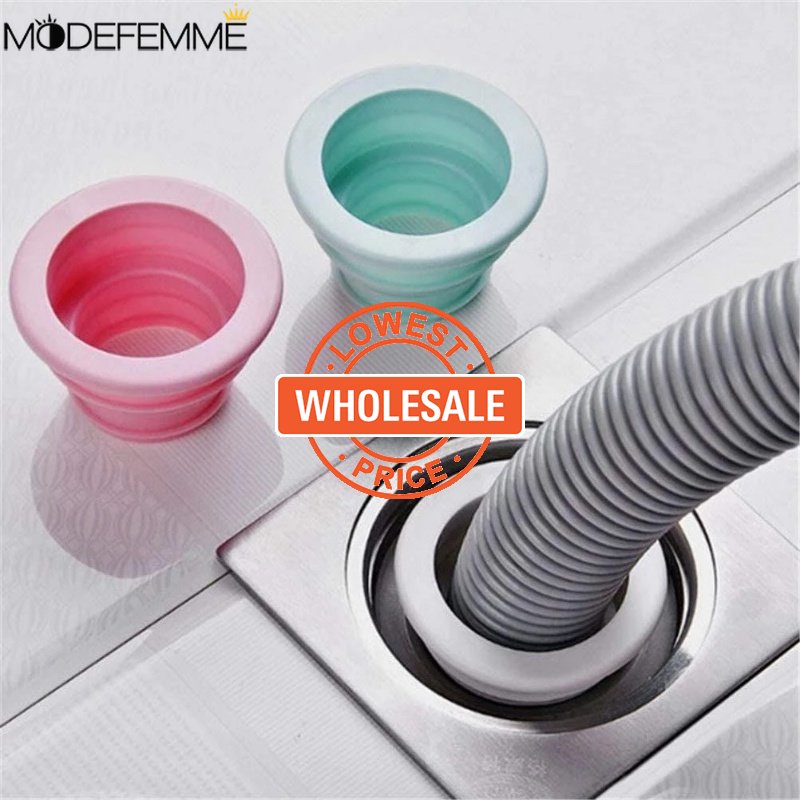 [Harga Grosir] 1Pc Warna Acak Selokan Anti Bocor Sealing Ring Mesin Cuci Bathtub Pipa Drain Plug Teleskopik Anti-blocking Aksesoris Anti Serangga Anti Bau Wastafel Lingkaran