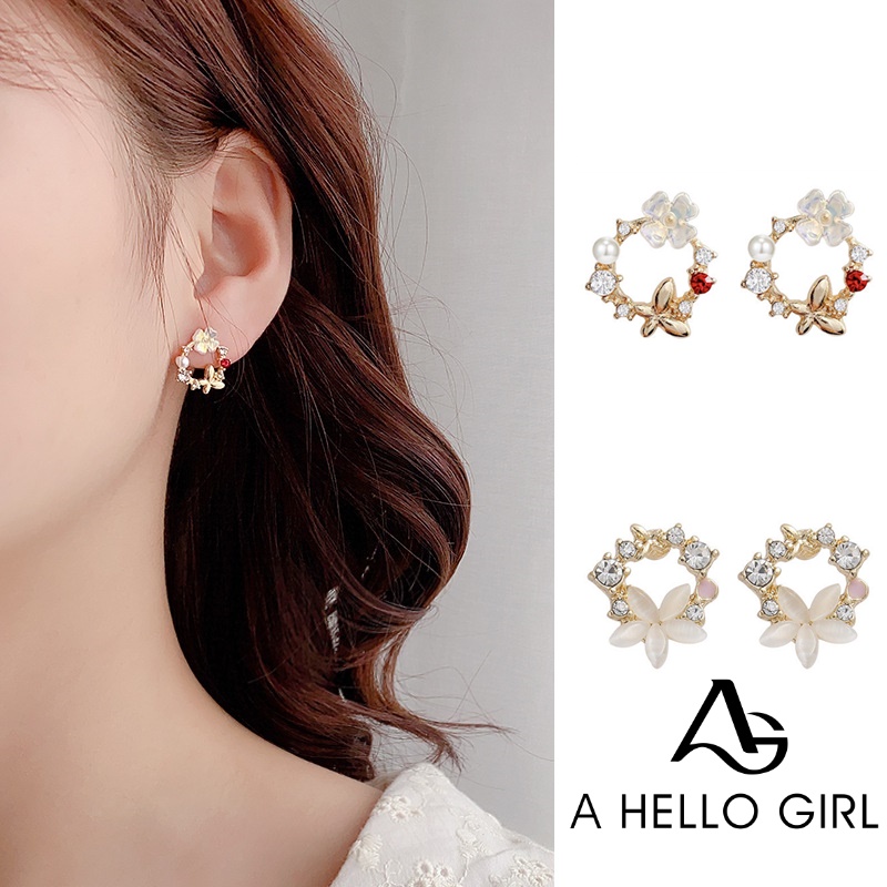 Anting S925 Silver Needle Bentuk Bunga Kecil Gaya Korea Untuk Wanita