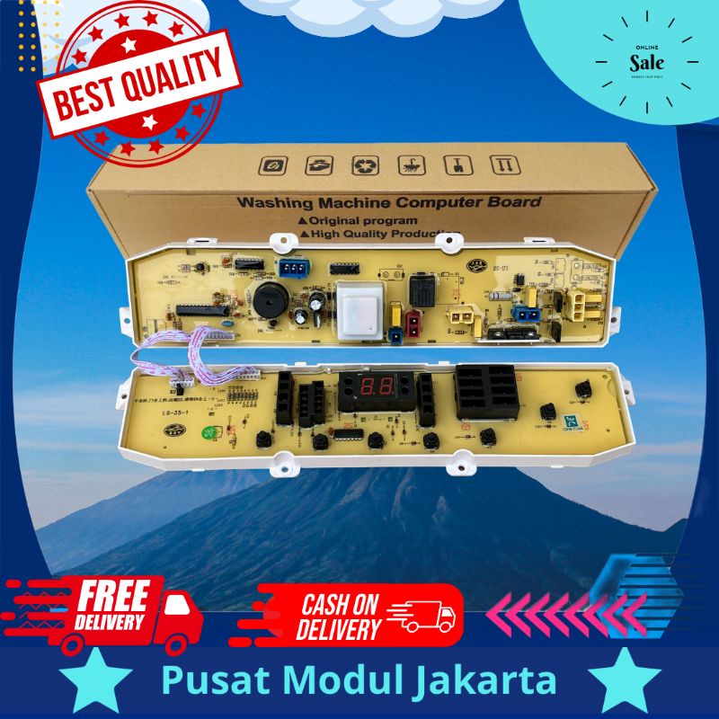 LG Fuzzy Logic WF-L705TC modul pcb mesin cuci Top Loading