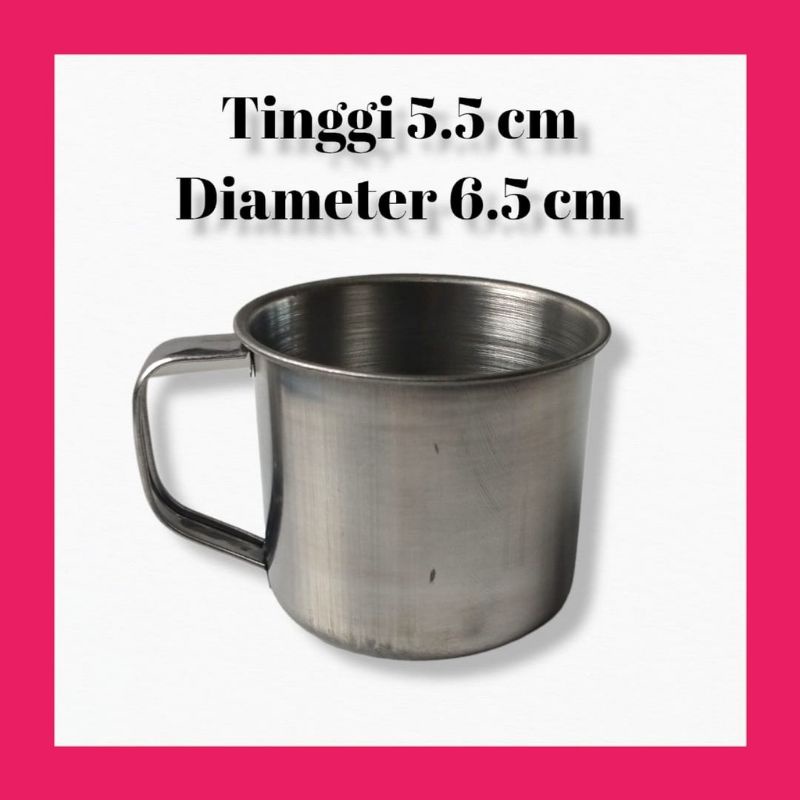 SOUVENIR PERNIKAHAN CANGKIR STAINLESS STEEL MINI