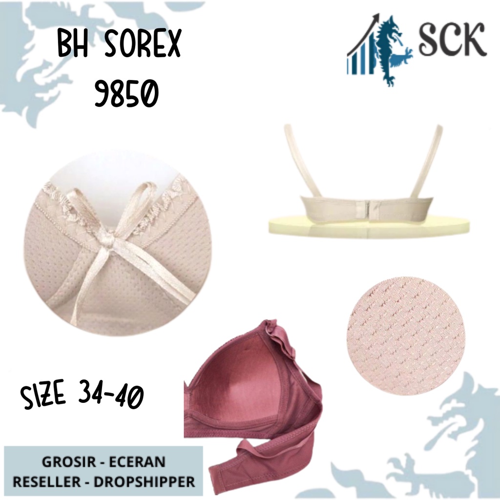 BH SOREX 9850 BIG SIZE FULL Cup C BESAR Tanpa Kawat Busa Tipis / Pakaian Dalam Wanita / BH Cup Besar - sckmenwear GROSIR