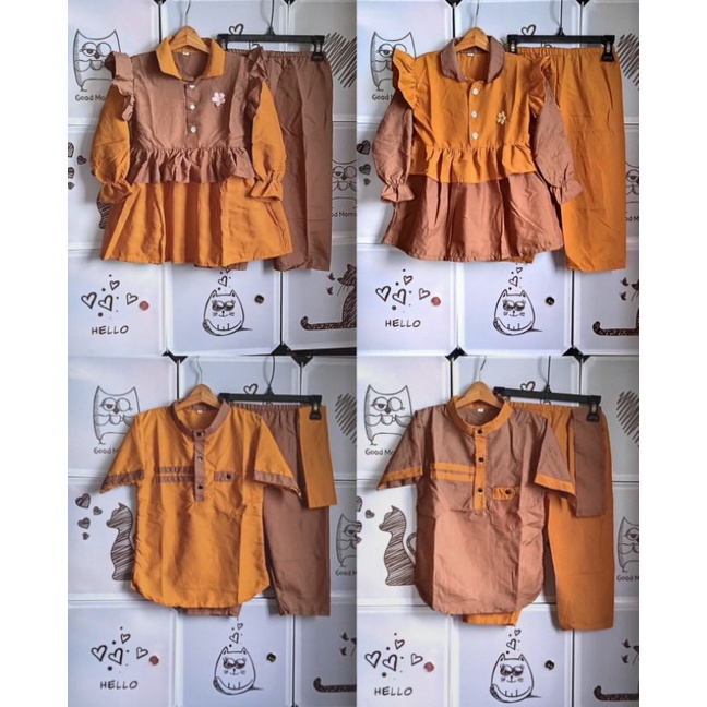 PROMO TERBARU SETELAN COUPLE ANAK COWOK DAN CEWEK 1-11 TAHUN SETELAN SERAGAM TPQ TPA TK RA SEKOLAH