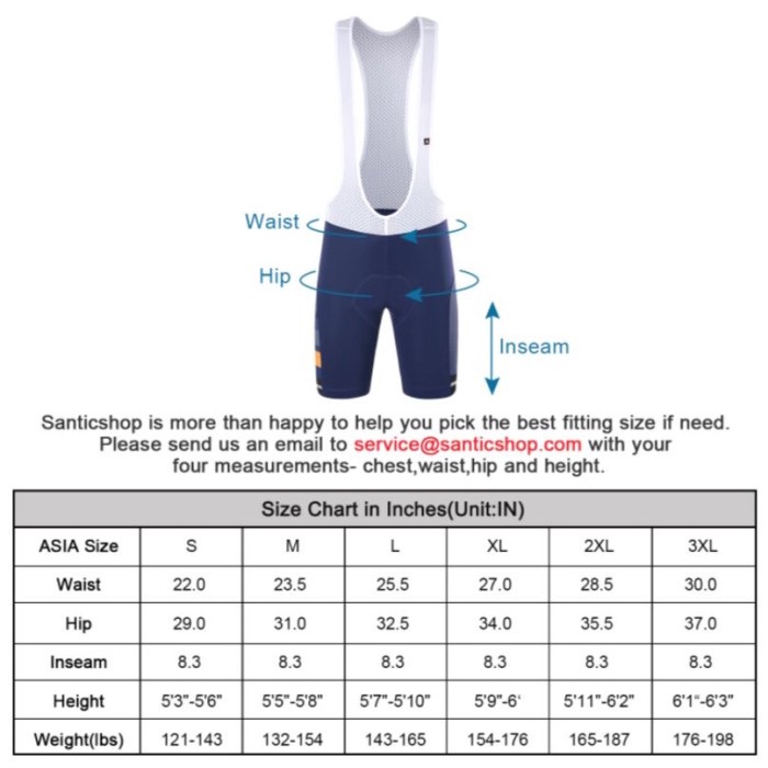 Santic Dante Navy Men Padded Cycling Bib Short WM0C05119N