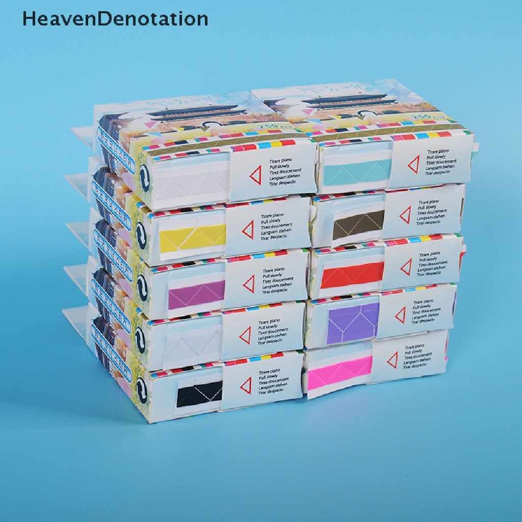 [HeavenDenotation] 250pcs/box Perekat Diri Sudut Scrapbook Perlindungan Lingkungan PVC Album Foto 10warna Langsung Memompa Bingkai Gambar Dekorasi HDV