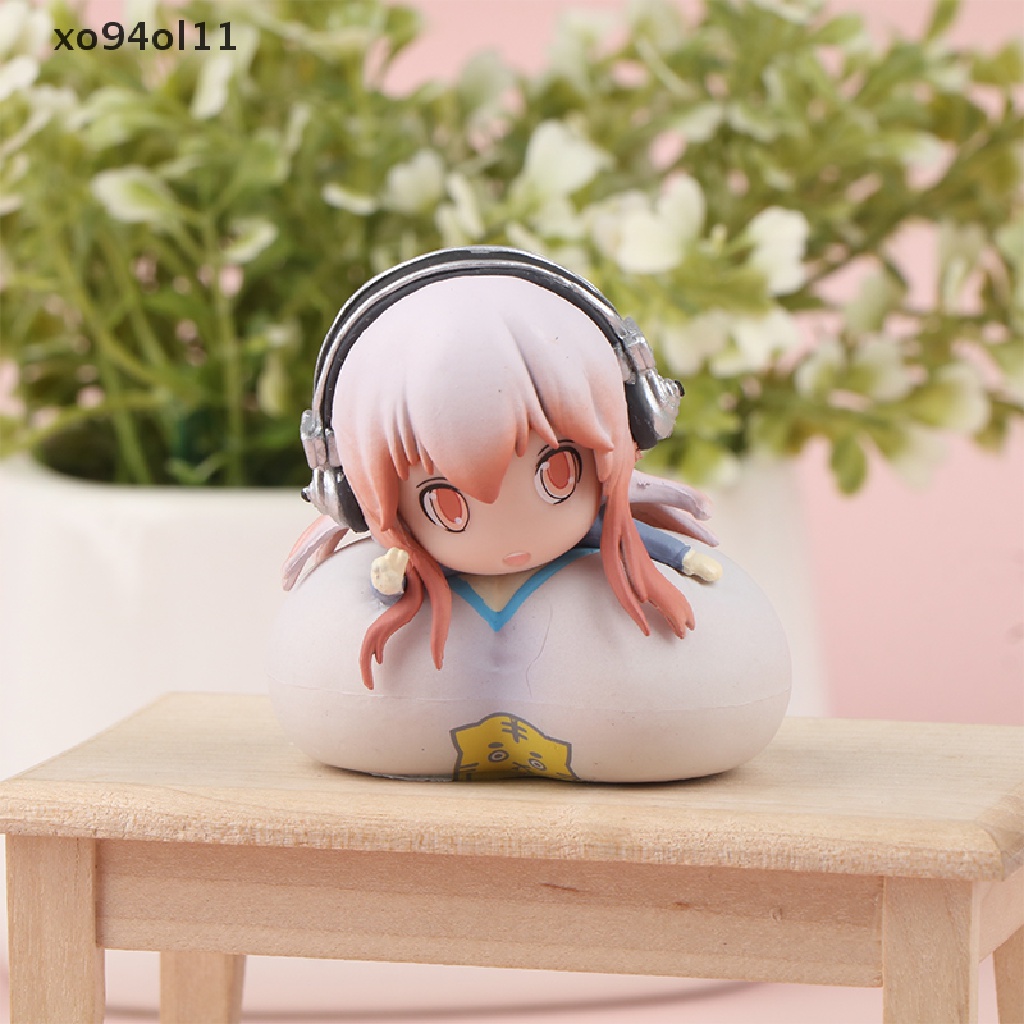 Xo 1Pc Anime Super Sonico Figure Q Versi Lucu Bungkuk Mini Boneka Aksesoris Mobil OL