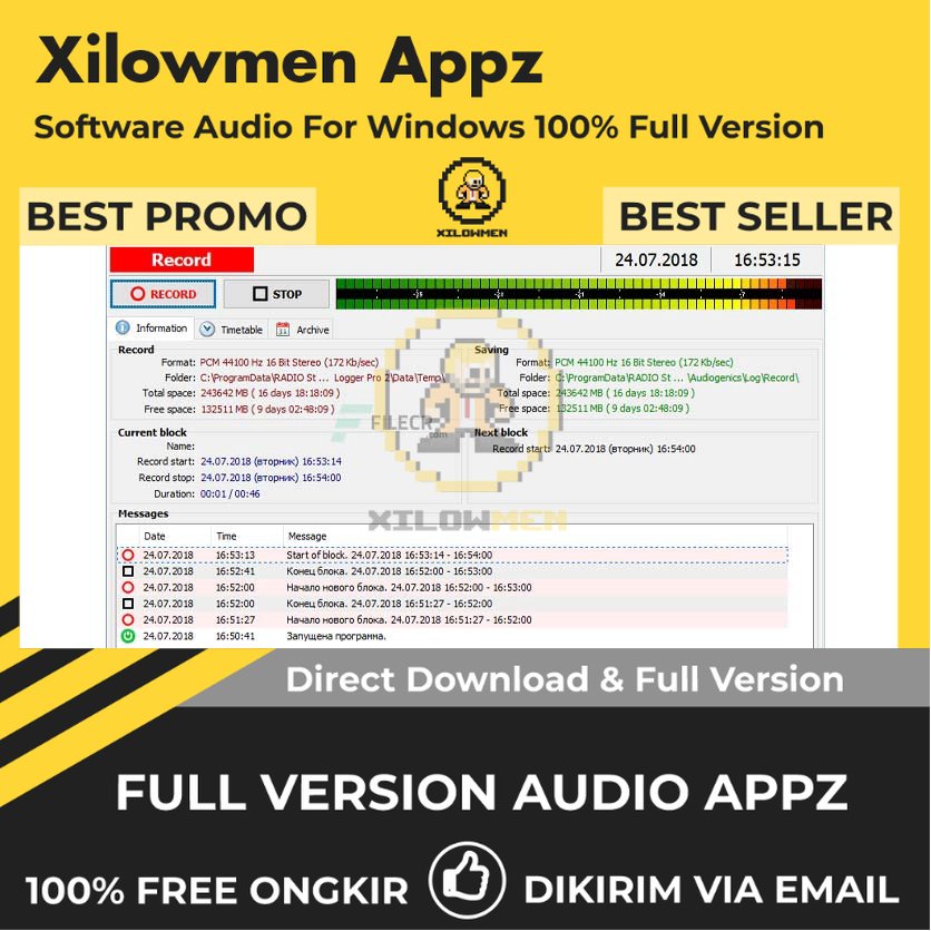 [Full Version] RADIO Logger Pro Lifetime Audio Software WIN OS