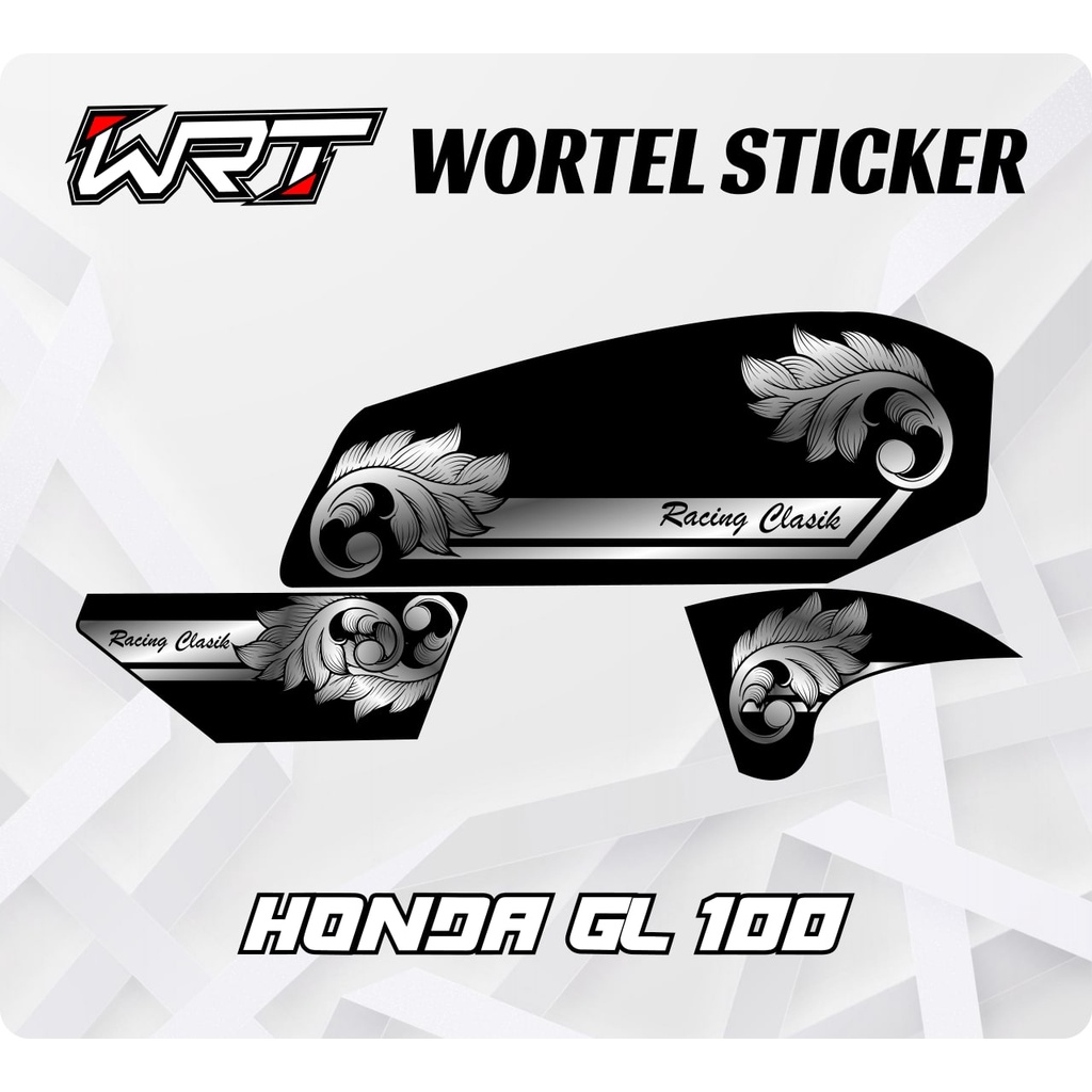 Striping GL100-Stiker Hologram Decal Motor GL 100 Batik Simpel