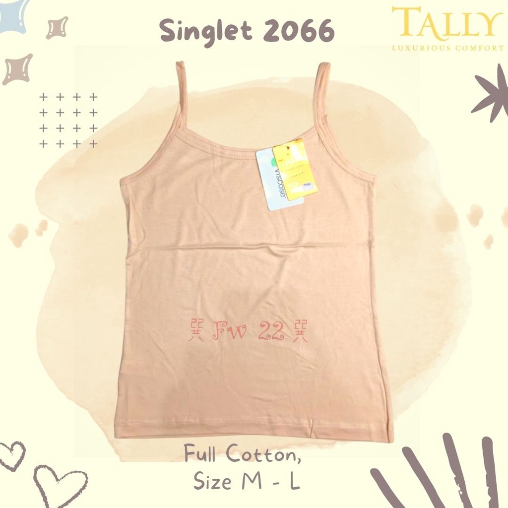 Singlet Anak Perempuan Tally 2066 Tali Kecil dan Berbahan Katun Bambu Viscose