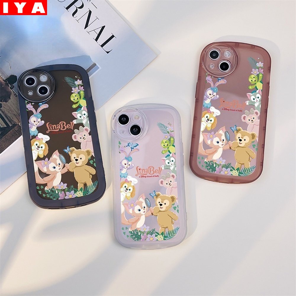 Soft Case Realme 10 C33 5 5i 6i C3 C35 C21Y C25Y C21 RealmeC11 C11 2021 C25 C15 C12 C2 Kartun Lucu Kelinci Kecil Beruang Dan LinaBell Silikon Jatuh Fasion Phone Cover